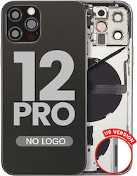 Capac Spate Cu Piese Mici iPhone 12 Pro Versiunea SUA Aftermarket Plus Grafit Capac Spate Cu Piese Mici iPhone 12 Pro Versiunea SUA Aftermarket Plus Grafit