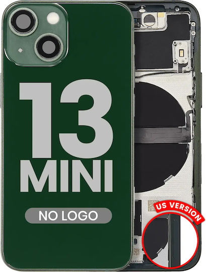 Carcasă Spate Cu Piese Mici iPhone 13 Mini Versiunea SUA Aftermarket Plus Verde Alpin