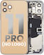 Back Housing W Small Components Pre-installed Iphone 11 Pro No Logo Aftermarket Plus Gold