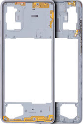 Mittelrahmengehäuse Samsung Galaxy A71 A715 2020 Aftermarket Plus Prism Crush Silber Mittelrahmengehäuse Samsung Galaxy A71 A715 2020 Aftermarket Plus Prism Crush Silber