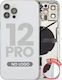 Rückseitiges Gehäuse mit Kleinteilen iPhone 12 Pro US-Version Aftermarket Plus Silber