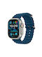 Orso Deluxe Sport-Silikonarmband Oceanblau für Apple Watch 44 45 46 49 mm
