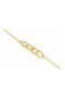 Ios Women's Silver Bracelet Gold Plated with Zircon