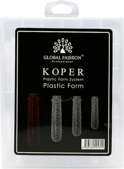 Global Fashion Top Plastic Nail Forms 120 Pcs Narrow Square Snake Print