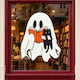 Halloween Βιτρίνα Φαντασματάκι Η Μαύρη Γάτα 40x30cm