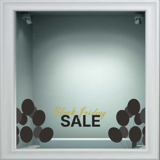 Αυτοκόλλητο Εκπτώσεων - Black Friday (3 Αυτοκόλλητα Σετ) - 110cm X 117cm