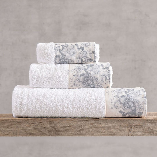 Rythmos Bath Towel Set 3 pcs Gray Blue Weight 500gr/m²