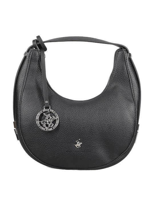 Set Leather Women's Shoulder Bag Black