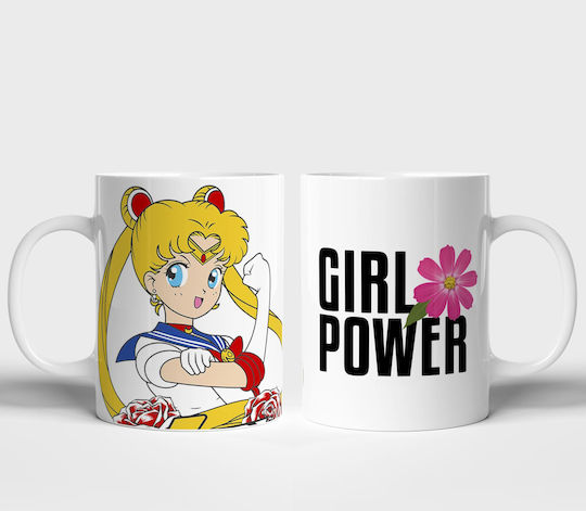 Digital Place Girl Power Чаша Керамична Бяла 330ml