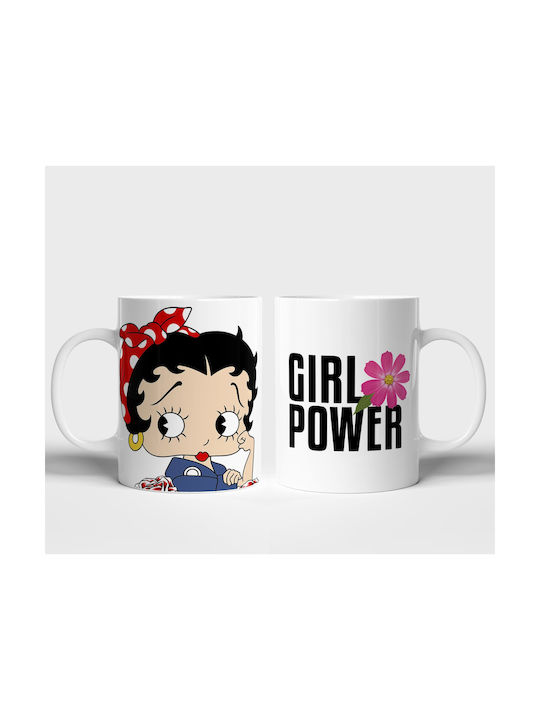 Digital Place Girl Power Керамична Чаша Бяла 330ml