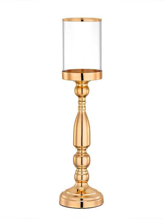 Palma Emporio Sfeșnic Metalic de Culoare Aurie 12x48 cm