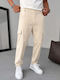 Men's Cargo Trousers Loose Fit Beige