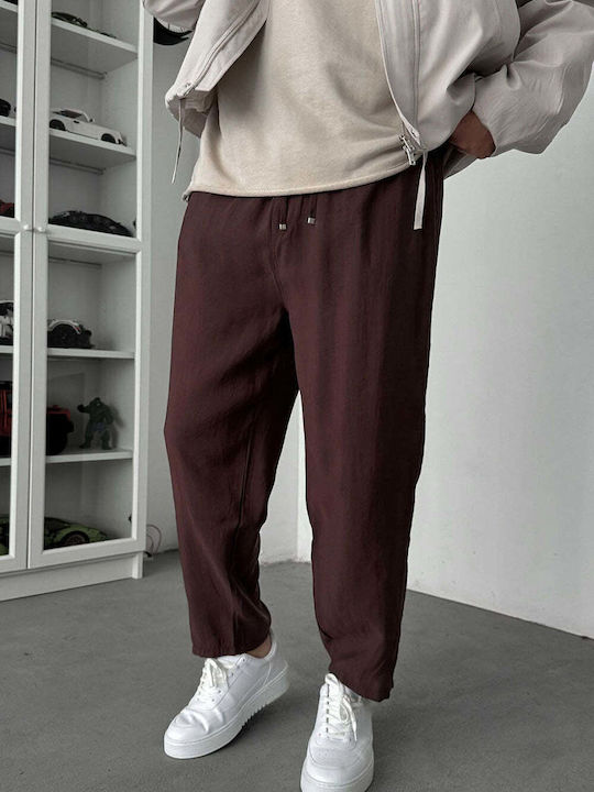 Men's Slim Fit Brown Trousers