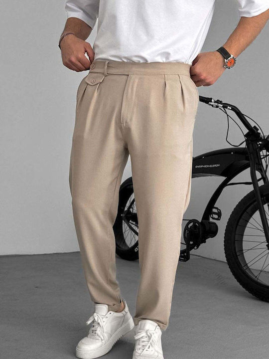 Men's Beige Trousers