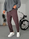 Men's Trousers with a Straight Leg Dark Brown