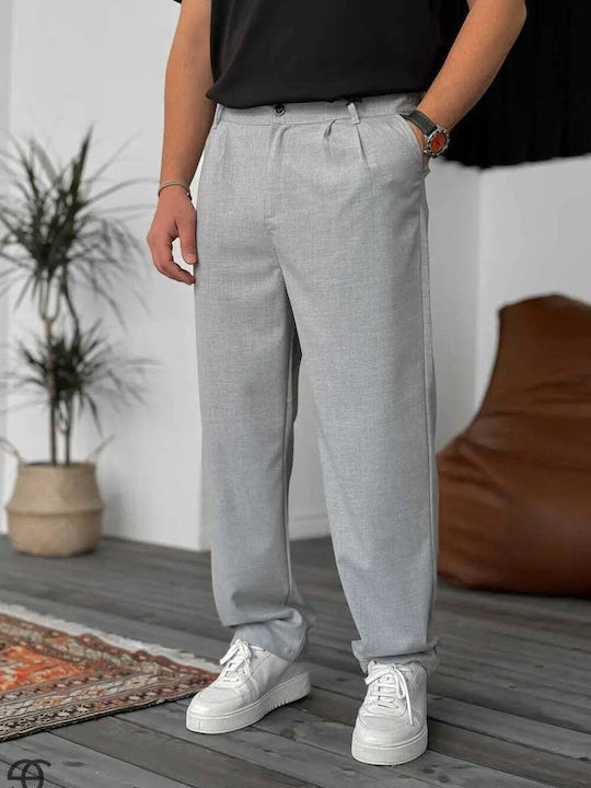 Men's Loose Fit Grey Trousers