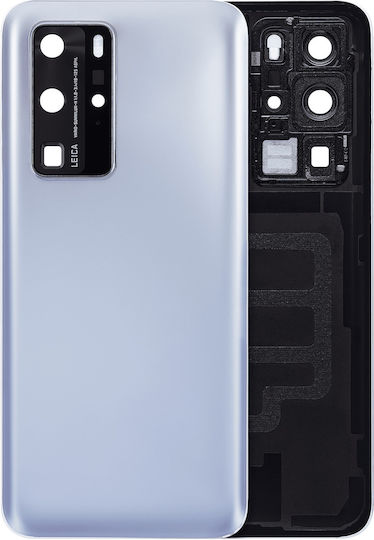 Back Cover Glass Camera Lens Huawei P40 Pro Matte Silver