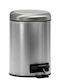 Andrea House Metallic Bathroom Bin Soft Close 3 L Silver