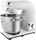 Gratus EvoMax II Küchenmaschine 1500 W mit Rostfreier 5,5-l-Schüssel Weiß