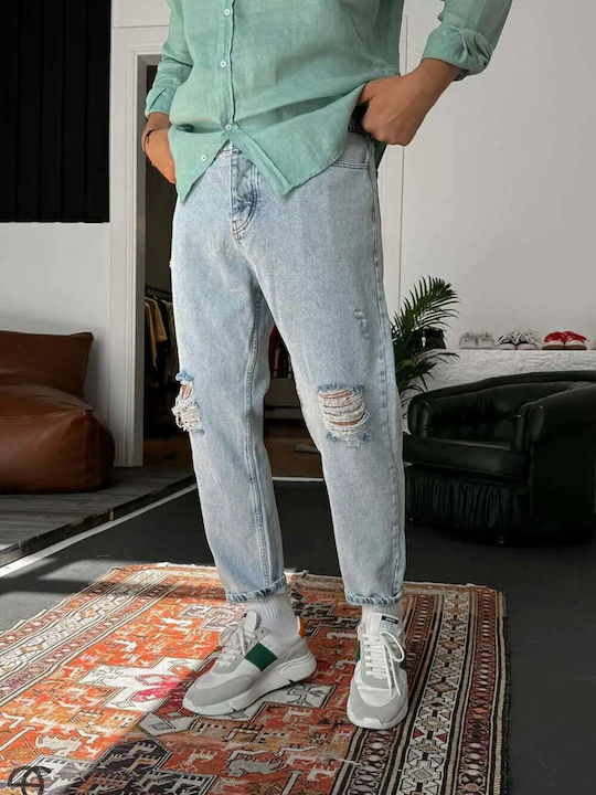 Мъжки дънки Loose Fit Светлосини