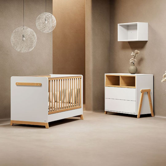 Casababy Σετ Βρεφικού Δωματίου με Κρεβάτι, Συρταριέρα & Στρώμα Λευκό / Λευκό