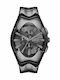Women's Battery-Powered Chronograph Watch with Black Metal Bracelet