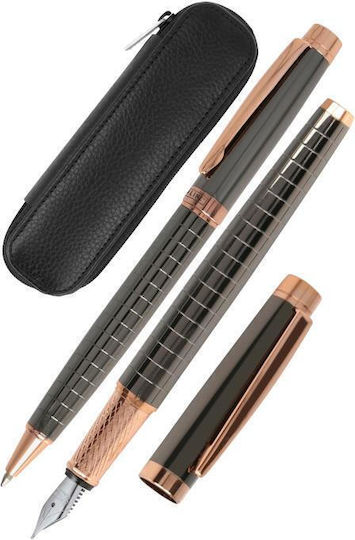 Stift und Federhalter Rose Noir + Lederetui in Box Online
