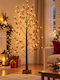 Illuminated Outdoor Christmas Decorative Tree 180 cm White