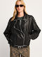 Γυναικείο Biker Jacket Μαύρο