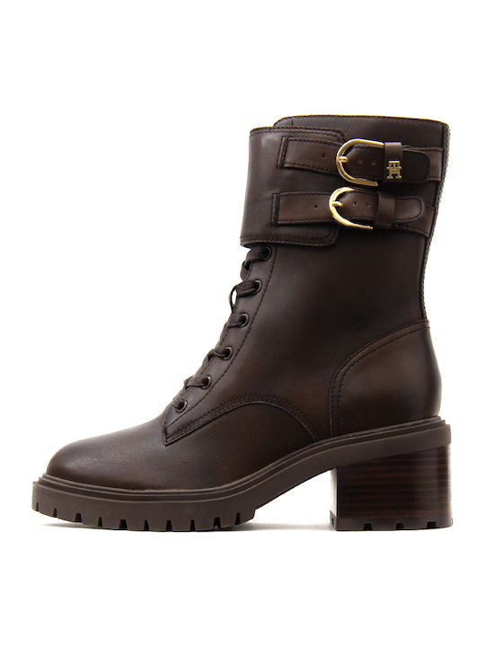 Tommy Hilfiger Biker-Stiefeletten Braun