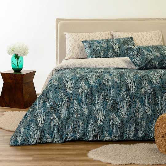 Melinen Ultra Bettwäsche-Set für Doppelbett 235x270 cm Petrol (4-teilig)
