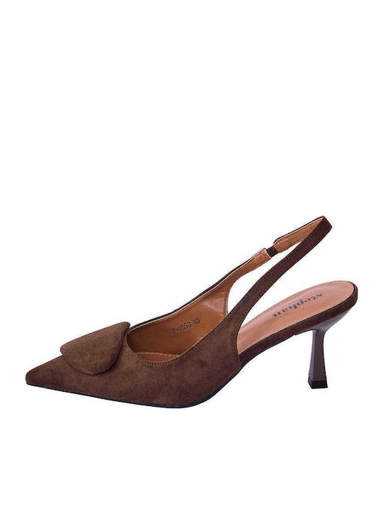Celestino Pumps Slingback Wildleder Braun Celestino Pumps Slingback Wildleder Braun