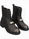 Women's Combat Boots with Medium Heel Anthracite