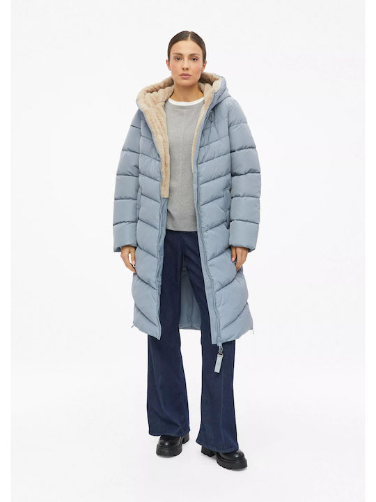 Women's Light Blue Winter Puffer Jacket