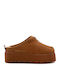 Clogs Women's Slippers with Brown Fur