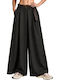 Damen-Palazzo-Hose Schwarz