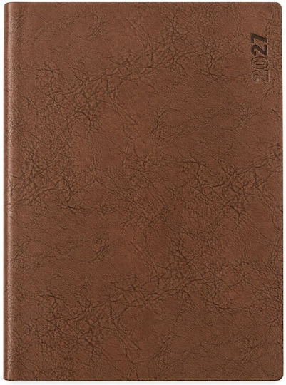 Ekdoseis Planogramma Daily Diary 2027 Orange 17x24 cm