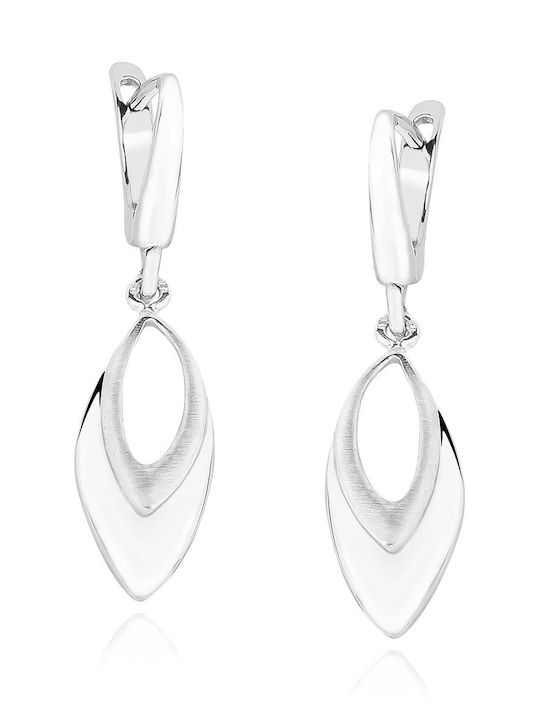 Lysea Dangle Earrings 925 Silver Rhodium Plated 32 Mm Dangle Motif