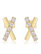 Lysea Women's Virex Earrings 925 Silver Gold Moissanite