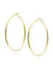 Lysea Women's Hoops Timeless 50mm 925 Silver Gold-Colored