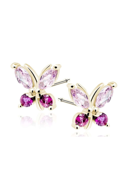 Lysea Women's Evania Butterfly Earrings 925 Silver Gold Plated