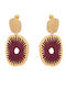 Fungo Drop Wine Red Earrings