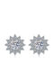 Lysea Women's Snowflake Earrings 925 Silver Moissanite in Silver Tone