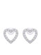 Lysea Women's Heart Earrings 925 Silver Moissanite in Silver