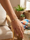 Lysea Women's Gold-Plated Stainless Steel Chain Bracelet with Zircon