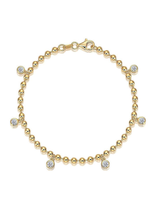 Lysea Women's Silver Chain Bracelet Gold Plated 18cm