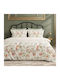 First Choice Katy Комплект Плик За Завивка От Памучен Сатен 200x220cm Двоен С 4 Калъфки За Възглавници & 1 Чаршаф Розов