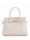 Leather Women's Satchel Bag Beige