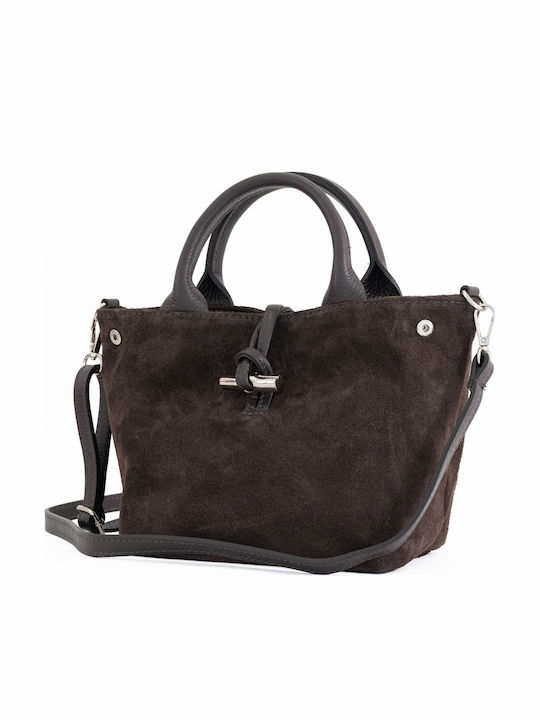 Grey Leather Women's Shoulder Bag