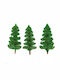 Christmas Decorative Snowy Plastic Tree 6cm Green 3pcs